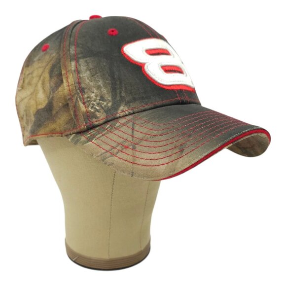 Chase Authentics Team Realtree Dale Jr 8 NASCAR Camo Strapback Cap Hat Trucker - Picture 3 of 13